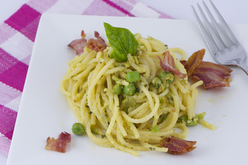 Skinny Spaghetti Carbonara