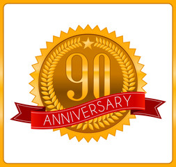 Fototapeta premium classic gold anniversary logo
