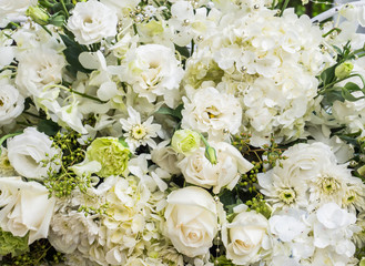 Bouquet of white roses