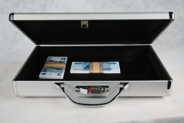 A suitcase full of money