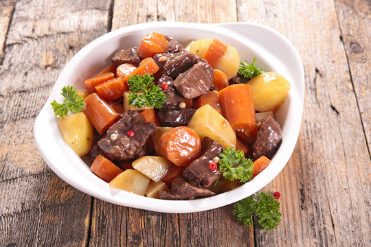 beef stew with carrot and potato