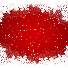 snowflake red background
