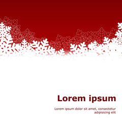 snowflake on red background