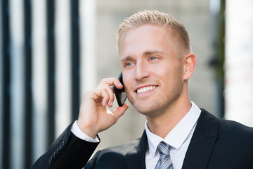 Businessman Talking On Cellphone