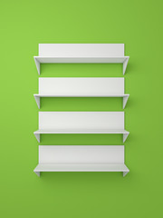3d rendered modern shelves.