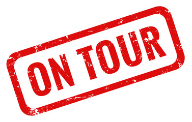 On Tour Stempel rot grunge