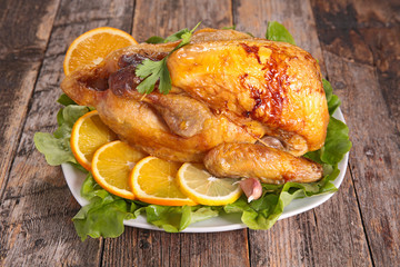 roasted meat with orange