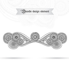 Henna Paisley Mehndi Doodles Floral Element.