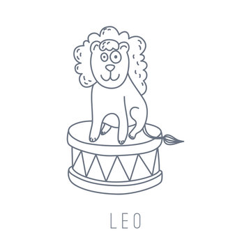 Illustration of the lion (Leo)