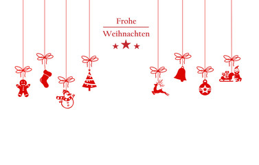 Naklejka na ściany i meble Weihnachts-Dekoration hängend