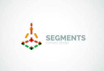 Vector outline minimal abstract geometric logo