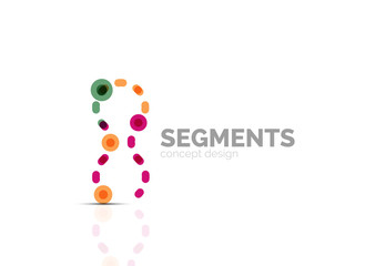 Vector outline minimal abstract geometric logo