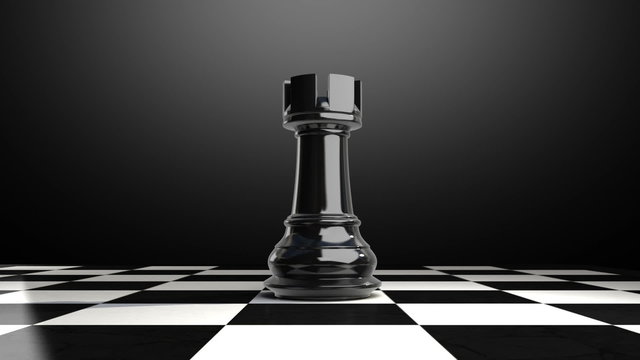 Put the chess piece rock on a chessboard(included alpha)