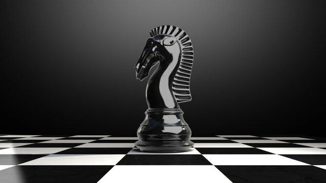 Put the chess piece knight on a chessboard(included alpha)
