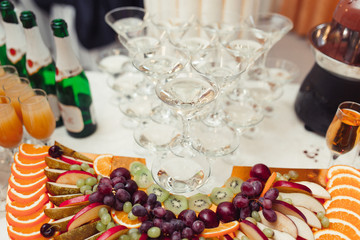 Decorated buffet table