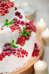 Wedding cake with berries