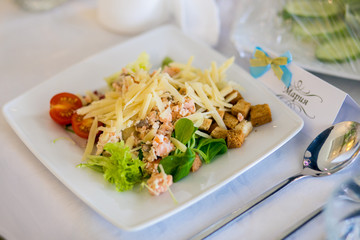 Fresh salad at the Banquet