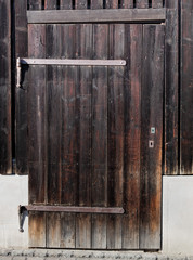 Wooden door of an old house