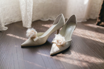 Elegant bridal shoes
