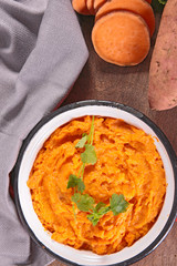 mashed sweet potato