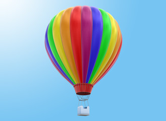 Fototapeta premium Balon na gorące powietrze (w zestawie ścieżka przycinająca)
