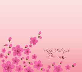 Chinese New Year plum blossom Background