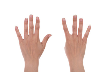 hands show the number nine