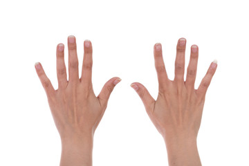 Obraz premium hands show the number ten