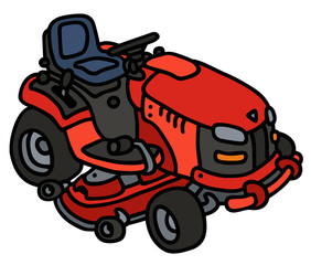 Garden lawn mower / Hand drawing, not a real type - 95792838