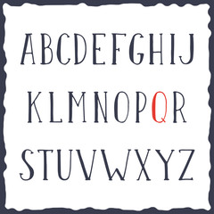 Hand drawn alphabet