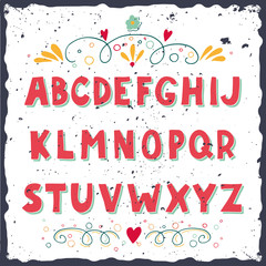 Obraz premium Hand drawn doodle alphabet