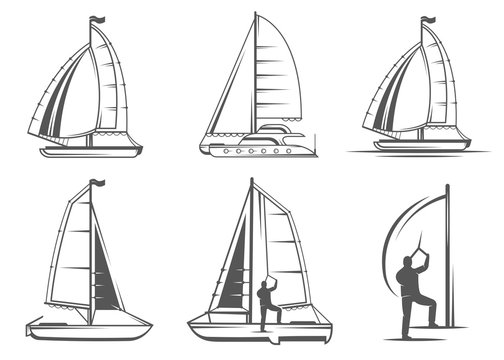 Set Catamaran Logos and Badges