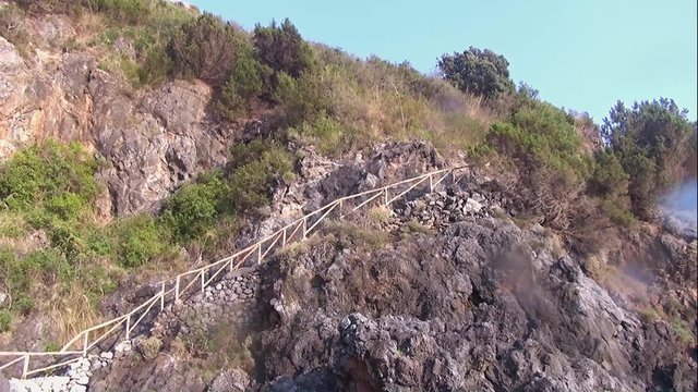 Path to hilltop along the coast