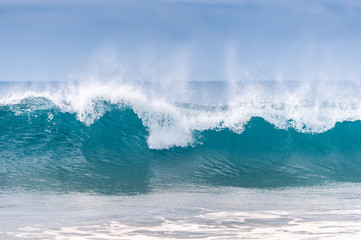 Powerful ocean waves