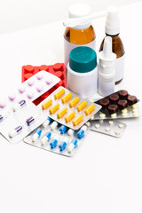 Samples of medicines, tablets, capsules