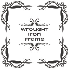 Wrought Iron Frame Eight