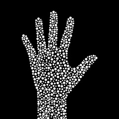 Abstract hand. Vector