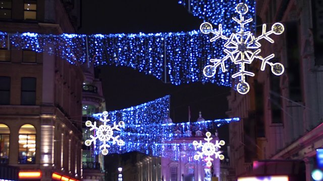 Christmas lights in Piccadilly, London