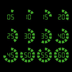 Timer icons set