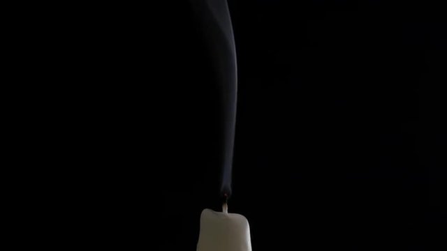 thin candle smoke in 180fps slow motion