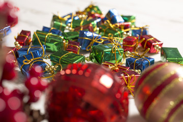 Selection of Christmas decorations