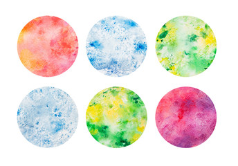 Abstract watercolor background circles