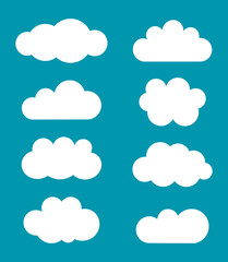 Clouds shapes vector