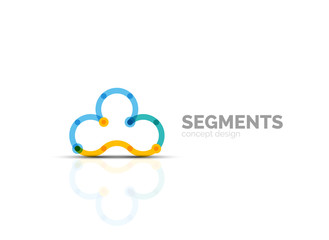 Vector outline minimal abstract geometric logo