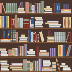 Vector seamless book pattern