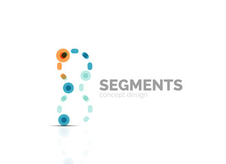 Vector outline minimal abstract geometric logo