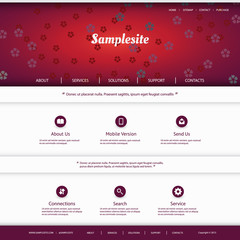 Webstie Design with Flowers in the Header