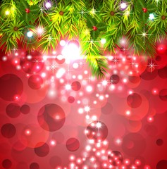 Christmas background with bulb of illustration
