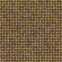 Shining Golden Dots Disco Mosaic Background. Vector