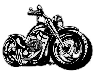 Vector Cartoon Motorbike